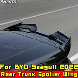 For BYD Seagull 2022 Body Kit Rear Trunk Wing Carbon Fiber Look DC Style Rear Trunk Spoiler Rear Wing Car Accessories