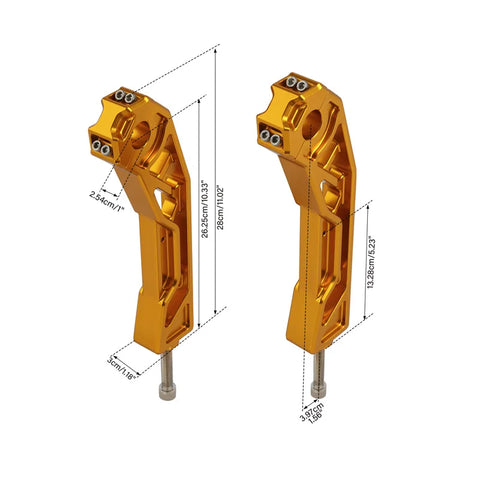 10" Handlebar Riser 1" Bar Clamp Fit For Harley Softail Dyna Low Rider 1999-2017 Fat Street Bob Wide Glide FXDWG