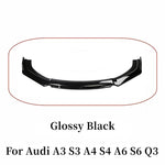 For Audi A3 A4 A6 Q3 S3 S4 S6 B6 B7 B8 B8.5 Front Bumper Spoiler Diffuser Bodykit Splitter Front Lip Shovel Cars Accessories