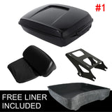 Motorcycle 10.7 Chopped Tour Pack Trunk Backrest Mount Rack Luggage For Harley Tour Pak Touring Road King Electra Street Glide