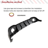 Carbon Fiber Car Rear Diffuser for Volkswagen Golf 8 MK8 GTI 2021-2022 Auto Rear Lower Bumper Lip Diffuser Spoiler Body Kits