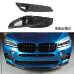 Carbon Fiber Car Front Bumper Fog Lamp Trim Cover Fog Lamp Sticker Cover Frame Trim for BMW 2015 - 2018 F85 X5M F86 X6M
