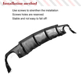 Carbon Fiber Car Rear Bumper Diffuser Lip Spoiler for Volkswagen VW Scirocco R R20 Bumper 2009-2016 FRP Rear Bumper Body Kits