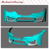 Real Carbon Fiber Front Bumper Canards for BMW 3 Series F80 M3 4 Series F82 F83 M4 2012 - 2018 Front Bumper Splitters FRP Black