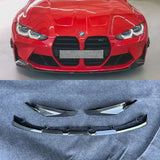 For BMW G80 M3 G82 M4 2020 2021 2022 2023 Real Carbon Fiber Front Bumper Lip Splitters Body Kit Cup Flaps Cover(MP Style)