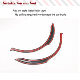 For Subaru Impreza STI WRX 2002-2009 PU Black Car Rear Wide Wheel Arch Flares Trim 2PCS Racing Body Kits Rear Wide Fender 2pcs