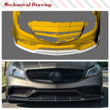 Carbon Fiber Car Front Bumper Lip Splitters for Mercedes-Benz W218 CLS63 AMG S Sedan 4-Door 2015 - 2017 Splitters FRP Black