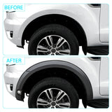 4'' Matte Black Fender Flares Wide Wheel Arch For Ford Ranger Wildtrak 2015-2022 T7 T8 MK2 MK3 Double Cab Auto Part Accessories