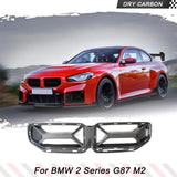 Dry Carbon Fiber Car Front Grille For BMW 2-Series G87 M2 2023+ Coupe 2-Door Front Bumper Grille Frame Car Body Kits