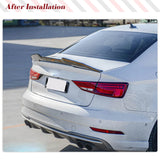 Car Rear Trunk Spoiler For Audi A3 Sline S3 RS3 8V Sedan 2013- 2023 Rear HighKick Spoiler Wing Car Kits Boot DRY Carbon Wing