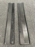 For Ferrari 430 Door Sill Steps Plates Kick Panel Trim Fit Ferrari F430 Carbon Fiber 4 Pieces