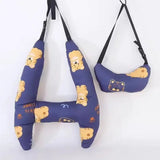 2-Pack Adorable Ultra-Soft Car Seat Pillows with Secure Belt - Ensures Peaceful Restful Naps on the Go - Enhanced Safety amagi