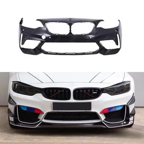 For BMW F87 M2 M2C Genuine Dry Carbon Fiber Front Bumper 2014-2021 Trailer Cover Spoiler Diffuser Body Kits Trim Car Accessories