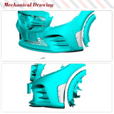 Prepreg Dry Carbon Car Front Bumper Side Air Vent Fender Cover for Mercedes W205 C205 C300 C43 2019-2020 Car Front Body Kits