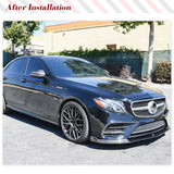 Car Front Bumper Lip Spoiler For Mercedes Benz W213 E300 E400 E350 Sport 2016-2020 Front Bumper Lip Chin Carbon Fiber Body Kits