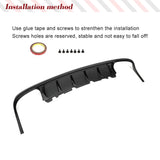 Carbon Fiber Car Rear Bumper Diffuser Lip Spoiler for Maserati Ghibli Sedan 4-Door 2014-2016 Rear Diffuser Apron Lip Body Kits