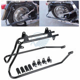 Hard Side Box Case Saddle Bags Support Mount Brackets for Harley Davidson Fat Boy Softail Heritage Deluxe Night Train Cross Bone