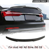 A6 Carbon Fiber Trunk Spoiler for Audi A6 C8 Base & Sline S6 Sedan 2019-2022 Trunk Lip Spoiler Rear Wing Spoiler HighKick Lip