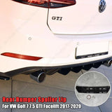 For VW Golf 7 7.5 MK7 MK7.5 GTI Facelift MAXTON Style Car Rear Bumper Lip Diffuser Tuning Body Kit Splitter Spoiler 2017-2020