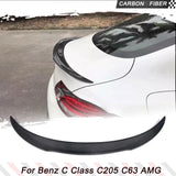 Carbon Fiber Trunk Spoiler for Mercedes Benz C Class W205 C205 Coupe 2015-2018 C43 C63 AMG Auto Rear Boot Lid Highkick Wing