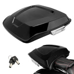 Motorcycle 5.5'' Razor Tour Pack Trunk Vivid Black With Latch Key For Harley Touring Street Glide Ultra Road King 1997-up