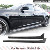 Carbon Fiber Car Side Skits Extension Lip Blades For Maserati Ghibli Sedan 2014-2019 Car Side Skirt Extension Spoiler Protection