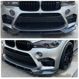 Carbon Fiber Car Front Bumper Lip Spoiler Splitters for BMW X5M F85 X6M F86 2014-2018 Racing Front Lip Chin Apron Guard Body Kit