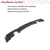 Carbon Fiber Car Rear Bumper Diffuser Lip Spoiler For BMW F30 F31 M Sport Bumper 2012 - 2017 Single Exhaust Two Outlet