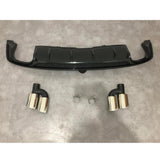 Car Rear Bumper Diffuser Spoiler Lip for Audi A5 S-line 2017 - 2019 Car Rear Bumper Diffuser Lip PP Exhaust Tips