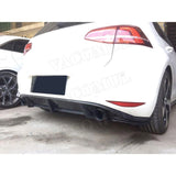 Carbon Fiber Car Rear Bumper Lip Diffuser Spoiler for Volkswagen MK7 Golf 7 GTI Hatchback 2014-2017