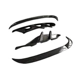 For Porsche Taycan 2020-2022 Front Bumper Fog Light Spoiler Lip Carbon Fiber Side Air Vent Intake Frame Cover Trim Splitter Kit