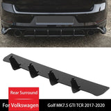 For Volkswagen Golf MK7.5 GTI TCR 2017-2020 Maxton Style Rear Bumper Diffuser Valance Gloss Black Blade Spoiler Rear Surround