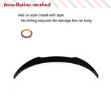 For Tesla Model 3 2023 2024 Car Rear Trunk Racing Spoiler ABS Glossy Black Rear Highkick Rear Trunk Lid Spoiler Wing Lip