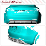 Carbon Fiber Car Rear Bumper Diffuser Lip Spoiler For Tesla Model 3 2016-2023 Car Rear Bumper Lip Rear Racing Body Kits