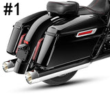 Motorcycle Dual Exhaust Mufflers Pipes For Harley Road Street Electra Glide 2017-2023 Chrome
