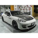 Carbon Fiber Front Bumper Lip Chin Side Splitters Apron Spoiler for Porsche Panamera 970 2010-2013 FRP Car Styling Accessories