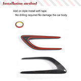 Carbon Fiber/ FRP Black Car Side Fender Vents Trims Canards Fins for Mercedes-Benz C-Class W205 C205 C63 AMG Coupe 2015-2017