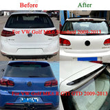 Car Rear Lip Extension For Volkswagen VW Golf MK6 Standard MK6 R GTI GTD 2009-2013 Gloss Black Rear Roof Spoiler Wings Tuning