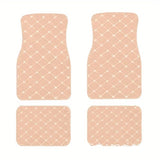 Car Floor Mats 4PCS Universal PU Leather Waterproof Auto Foot Pad Protector Carpet Front and Rear Mats Set Auto Accessories