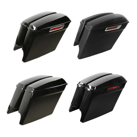 Motorcycle 5" Stretched Hard Saddlebags Saddle For Harley Touring Road Electra Street Glide 2014-2024 FLT FLH FLHR Ultra-Classic