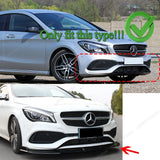 C117 W117 Front Bumper Lip Diffuser BodyKits Spoiler Splitter Tuning For Mercedes Benz CLA Class CLA180 200 220 260 2016-2019