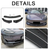 Car Front Bumper Lip Body Kit Spoiler for Tesla Model 3 2017-2023