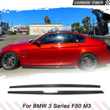 Carbon Fiber Car Side Skirts Extension Body Apron Lip For BMW 3 Series F80 M3 Sedan 2014 - 2019 Extension Lip Valance Air Panel