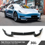 Tesla Model Y Front Bumper Lip 2023 Spoiler Deflector Chin Guard Trim Cover Modified Body Kit Diffuser For Model 3 Y 2017-2023
