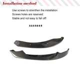 Car Front Bumper Lip Splitters For BMW F80 M3 F82 F83 M4 2014 - 2018 Real Carbon Fiber Car Splitters Winglets Front Body Kits