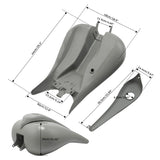 6.6 Gallon Stretched Gas Fuel Tank For Harley Touring Road King Electra Street Glide FLHTC FLHT FLHTCU FLTR FLHR 08-23