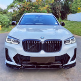 For Bmw X3 G01 X4 G02 Lci 3pcs Front Bumper Splitter Lip Spoiler Diffuser X3 X4 iX3 20i 20d 30i 30d 30e M40i M40d Bodykits 2021-