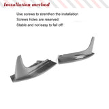 Carbon Fiber Car Front Bumper Splitters for BMW 1 Series E82 1M Coupe 2011-2018 Car Bumper Fins Bumper Canards FRP Black