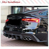 Car Rear Bumper Diffuser Lip Spoiler for Audi S5 B9.5 2020-2023 Real Carbon Fiber Car Rear Bumper Diffuser Lip Guard Spoiler