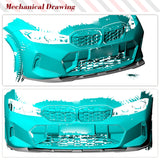 Carbon Fiber Front Bumper Body Kits Lip Spoiler for BMW 3 Series G20 LCI M340i 330i M Sport 2023 2024 Front Lip Splitters Guard